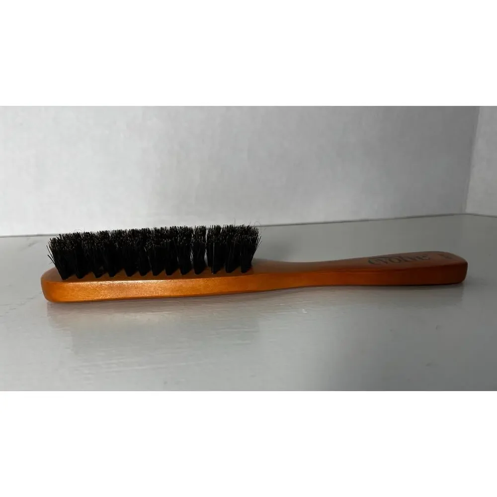 evolve boar styling brush natural wooden handle great condition
